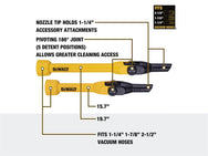 DEWALT Vacuum DXVA00-1200E Pivoting Extension Wands - imagen 4