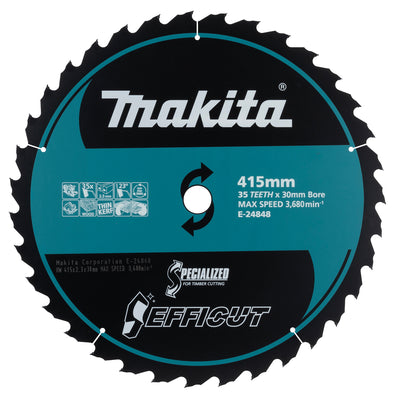 Makita - Makita E-24848 Efficut T.C.T Saw Blade 415 x 30mm x 35T - Makita 415mm 35-teeth saw blade for timber cutting.