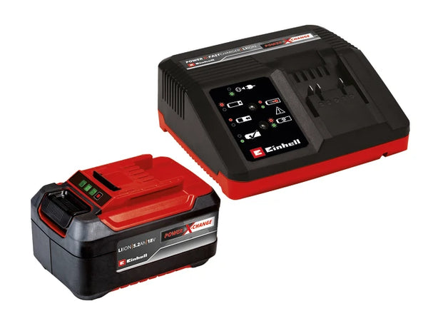 Einhell Power X-Change Battery & Charger Starter Kit 18V 1 x 5.2Ah Li-ion – – Now available at MTN Shop UK.