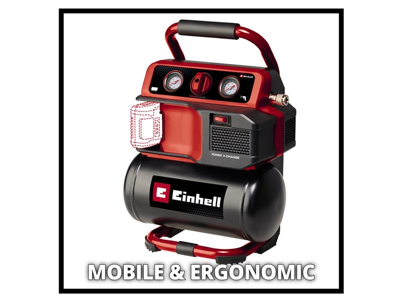 Einhell TE-AC 18/75 Li OF-Solo Power X-Change Air Compressor 18V Bare Unit - imagen 2