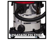 Einhell TE-VC 36/25 Li S-Solo Wet/Dry Vacuum Cleaner 36V (2 x 18V) Bare Unit - imagen 2