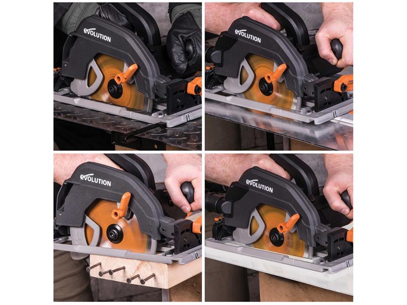 Evolution R185CCSX Circular Track Saw Kit 185mm 1600W 110V - imagen 3