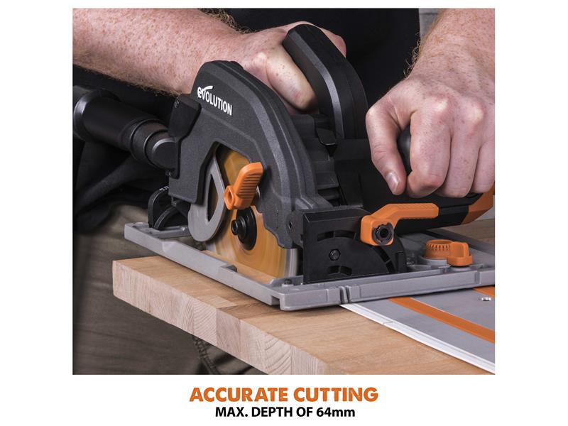 Evolution R185CCSX Circular Track Saw Kit 185mm 1600W 110V - imagen 5