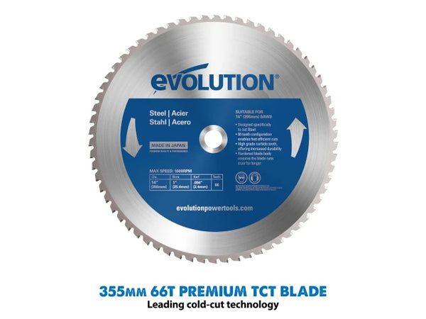 Evolution S355MCS Heavy-Duty Metal Cutting Mitre Chop Saw 1600W 110V – – Now available at MTN Shop UK.