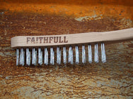 Faithfull Heavy-Duty Scratch Brush, Two Row