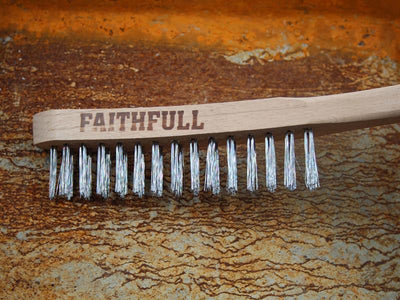 Faithfull Heavy-Duty Scratch Brush, Two Row