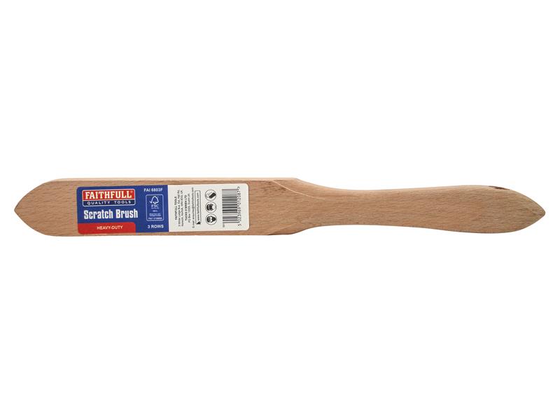 Faithfull Heavy-Duty Scratch Brush, Three Row - imagen 4