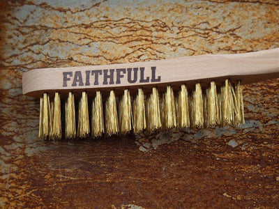 Faithfull Brass Scratch Brush, Three Row