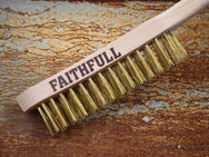 Faithfull Brass Scratch Brush, Three Row - imagen 2
