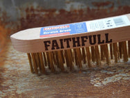 Faithfull Brass Scratch Brush, Three Row - imagen 3