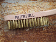 Faithfull Brass Scratch Brush, Four Row
