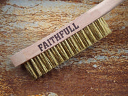 Faithfull Brass Scratch Brush, Four Row - imagen 2
