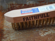 Faithfull Brass Scratch Brush, Four Row - imagen 3