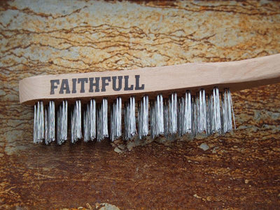 Faithfull Heavy-Duty Stainless Steel Scratch Brush, 3 Row