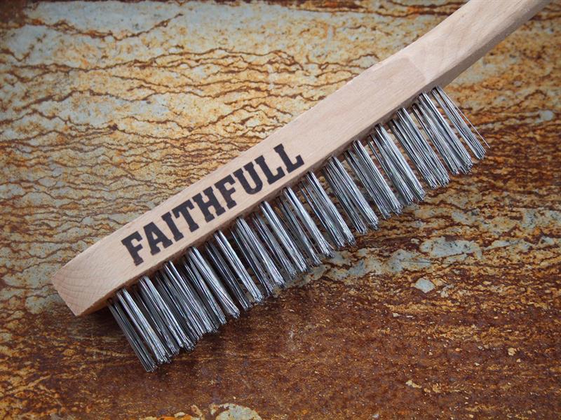 Faithfull Heavy-Duty Stainless Steel Scratch Brush, 3 Row - imagen 2