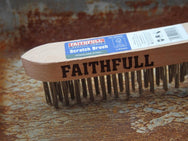 Faithfull Heavy-Duty Stainless Steel Scratch Brush, 3 Row - imagen 3