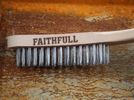 Faithfull Heavy-Duty Stainless Steel Scratch Brush, 4 Row
