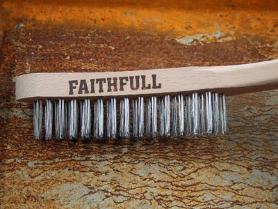 Faithfull Heavy-Duty Stainless Steel Scratch Brush, 4 Row