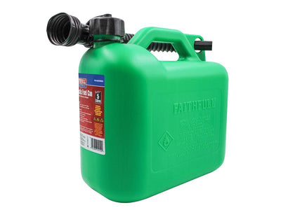 Faithfull Plastic Fuel Can Green 5 litre