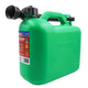 Faithfull Plastic Fuel Can Green 5 litre
