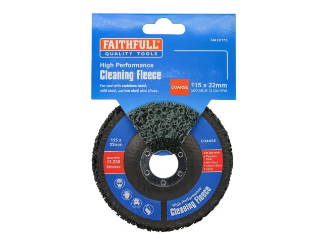 Faithfull Cleaning Fleece Disc Coarse 115 x 22mm – – Now available at MTN Shop UK. - imagen 4