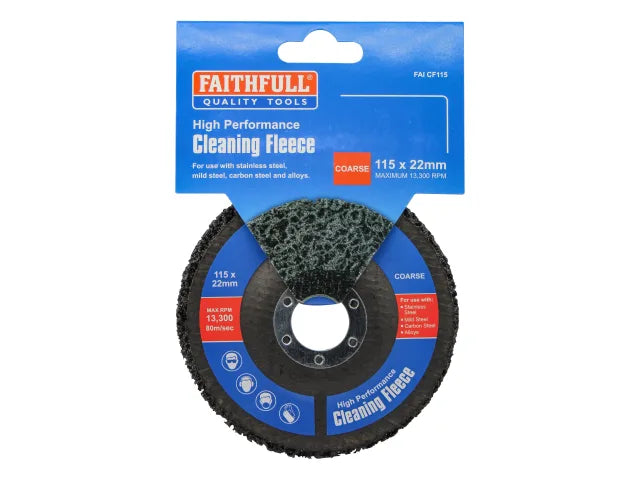 Faithfull Cleaning Fleece Disc Coarse 115 x 22mm – – Now available at MTN Shop UK. - imagen 5