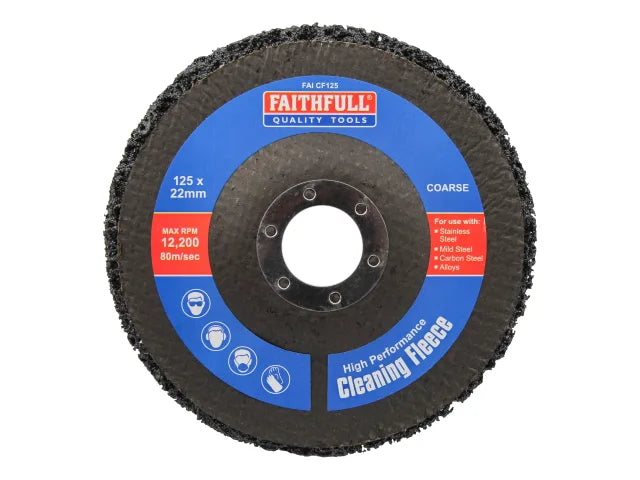 Faithfull Cleaning Fleece Disc Coarse 125 x 22mm – – Now available at MTN Shop UK. - imagen 2