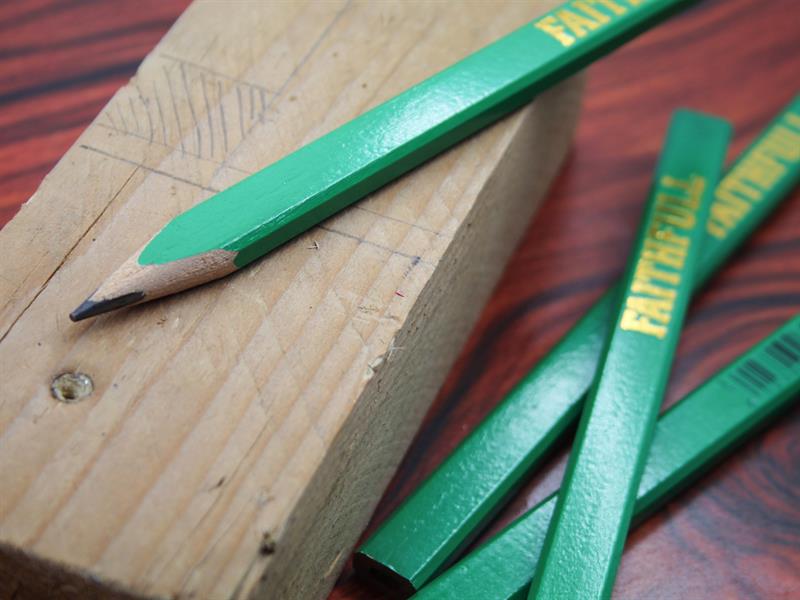 Faithfull FSC Carpenter's Pencils - Green / Hard (Pack 10) - imagen 4
