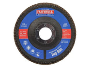 Faithfull Aluminium Oxide Flap Disc 115 x 22mm 40 Grit – – Now available at MTN Shop UK. - imagen 2