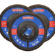 Faithfull Aluminium Oxide Flap Disc 115 x 22mm Mixed Grit (3 Pack)