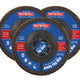Faithfull Zirconia Abrasive Jumbo Flap Disc 115 x 22mm Mixed Grit (3 Pack)