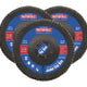 Faithfull Zirconia Abrasive Jumbo Flap Disc 125 x 22mm 120 Grit (3 Pack)