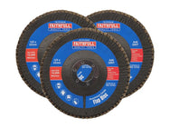Faithfull Aluminium Oxide Flap Disc 125 x 22mm 40 Grit (3 Pack)