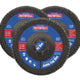Faithfull Zirconia Abrasive Jumbo Flap Disc 125 x 22mm 40 Grit (3 Pack)