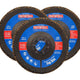 Faithfull Aluminium Oxide Flap Disc 125 x 22mm 80 Grit (3 Pack)