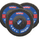 Faithfull Zirconia Abrasive Jumbo Flap Disc 125 x 22mm 80 Grit (3 Pack)