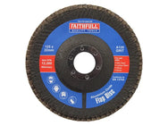 Faithfull Aluminium Oxide Flap Disc 125 x 22mm 120 Grit – – Now available at MTN Shop UK. - imagen 2