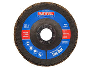 Faithfull Aluminium Oxide Flap Disc 125 x 22mm 80 Grit – – Now available at MTN Shop UK.