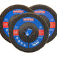 Faithfull Aluminium Oxide Flap Disc 125 x 22mm Mixed Grit (3 Pack)