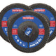 Faithfull Zirconia Abrasive Jumbo Flap Disc 125 x 22mm Mixed Grit (3 Pack)