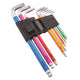 Faithfull Metric Multicoloured Hex Key Set, 9 Piece