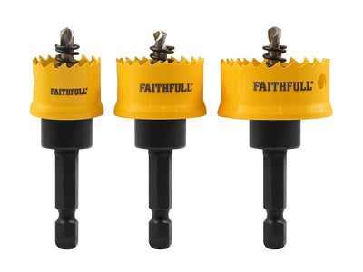 Faithfull Mini Holesaw Set, 3 Piece