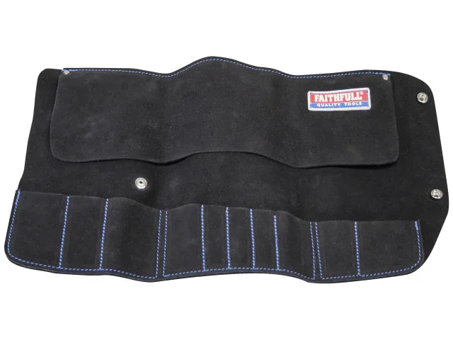 Faithfull 10 Pocket Leather Tool Roll – – Now available at MTN Shop UK. - imagen 2