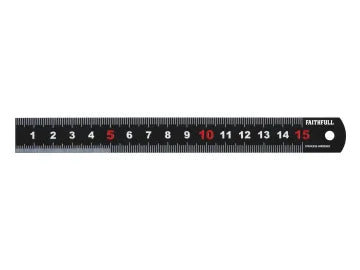 Faithfull Matt Black Stainless Steel Measuring Rule - imagen 5