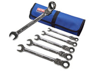 Faithfull Ratchet Combination Spanner Set in Tool Roll, 6 Piece – – Now available at MTN Shop UK.