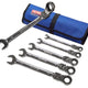 Faithfull Ratchet Combination Spanner Set in Tool Roll, 6 Piece