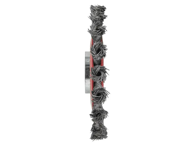 Faithfull X-LOCK Conical Wire Brush 115mm M14x2, 0.50mm Steel Wire – – Now available at MTN Shop UK. - imagen 3