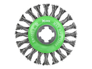 Faithfull X-LOCK Conical Wire Brush 115mm M14x2, 0.50mm Stainless Steel Wire – – Now available at MTN Shop UK. - imagen 2