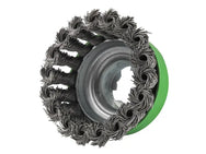 Faithfull X-LOCK Wire Cup Brush Twist Knot 75mm M14x2, 0.50mm Stainless Steel Wire – – Now available at MTN Shop UK.