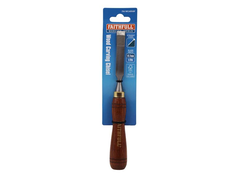 Faithfull FSC Straight Chisel Carving Chisel 12.7mm (1/2in) - imagen 3